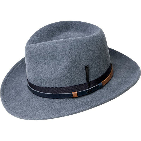 Falcon – Bailey Stiff Brim Wool Felt Teardrop Outback Fedora Hat