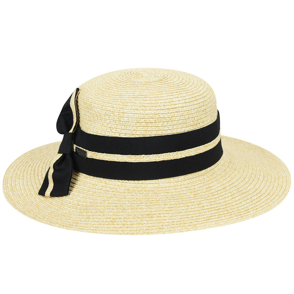 Claudia Side Bow – Betmar Straw Boater Hat