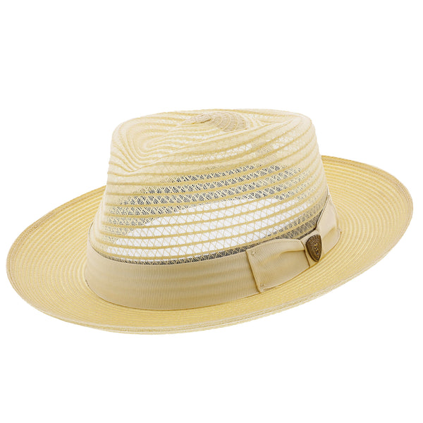 Dobbs Golden Coast Vented Milan Straw Fedora Hat