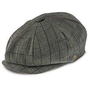 Innovator – Walrus Hats Grey Plaid Polyester 8 Panel Newsboy Cap