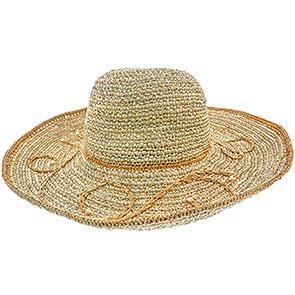 Cabana – Callanan CR204 Pearl Crocheted Raffia Big Brim Hat