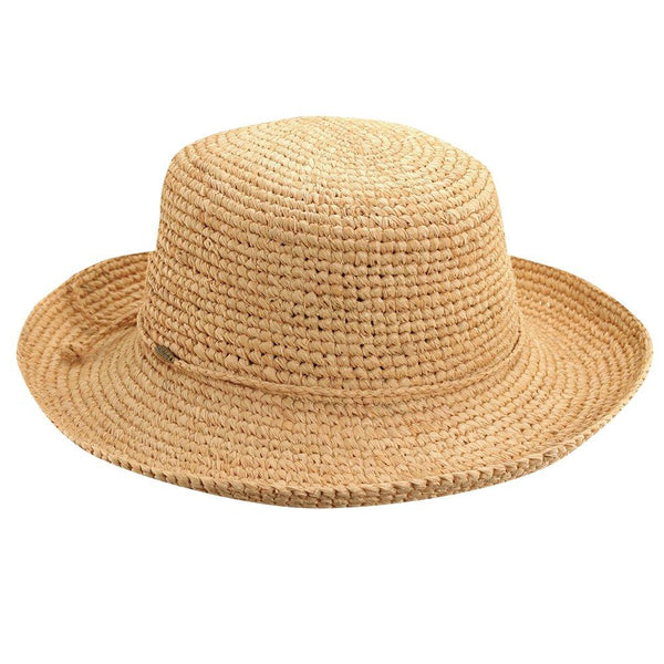 Cross country – Scala L551OS Tea Packable/Crushable Raffia Straw Bucket Hat