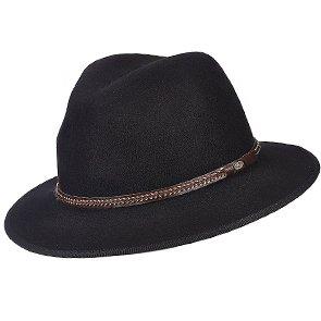 Explorer – Scala DF161 Black Crushable Wool Felt Safari Hat