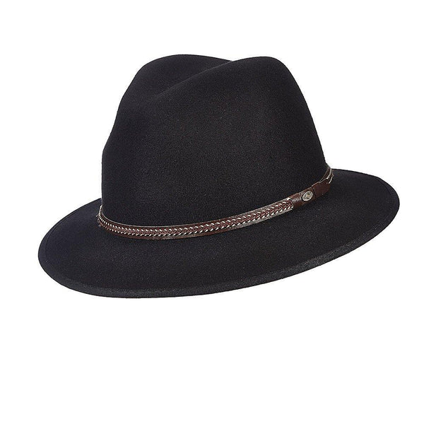 Explorer – Scala DF161 Black Crushable Wool Felt Safari Hat