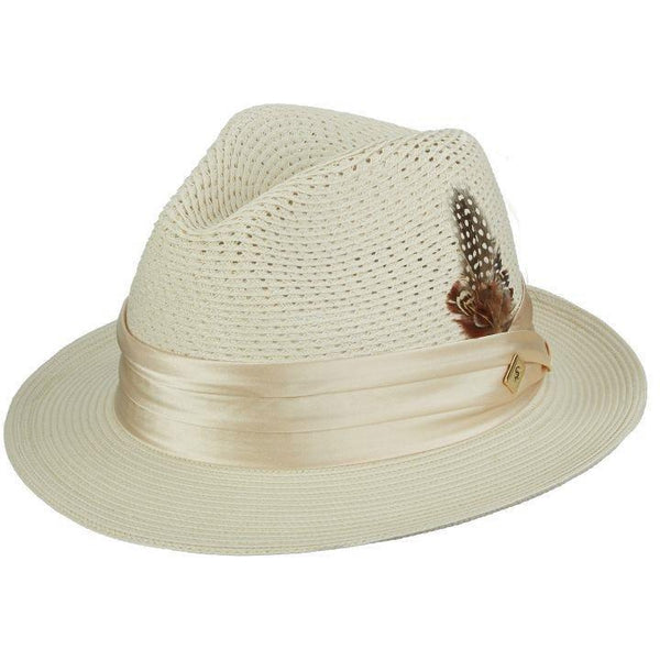 Stacy Adams Dublin Poly Braid Straw Fedora Hat