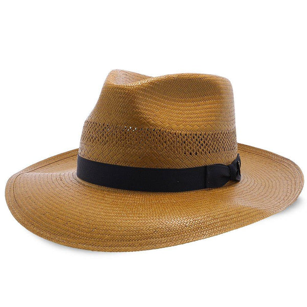 Stetson Alderton Shantung Straw Fedora Hat