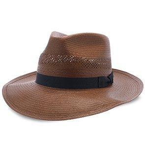 Stetson Alderton Shantung Straw Fedora Hat