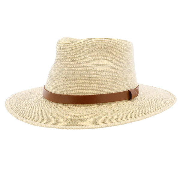 Fine Palm Tear Drop Fedora – Natural Hand Woven Fine Guatemalan Palm Hat