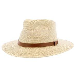 Fine Palm Tear Drop Fedora – Natural Hand Woven Fine Guatemalan Palm Hat