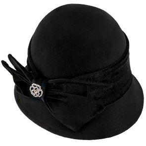 Starling – Walrus Hats Black Wool Felt Cloche Hat – H7017