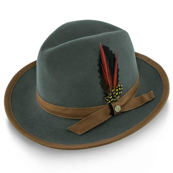 Pinnacle – Walrus Hats Sage Wool Felt Fedora Hat – H7022