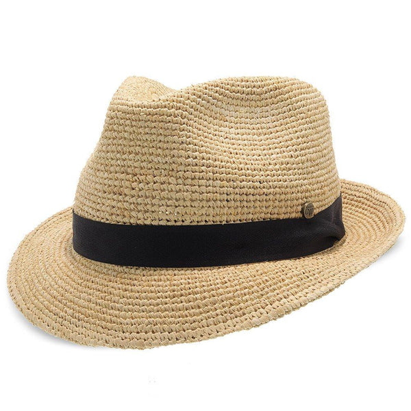 Cast Away – Walrus Hats Crocheted Raffia Straw Fedora Hat w/ Band