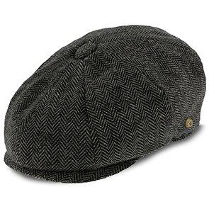 Shelby – Walrus Hats Grey Herringbone Wool Blend 8 Panel Kids Newsboy Cap (Toddler, Boys, Youth)