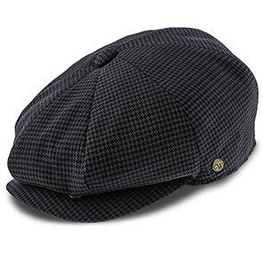 Oxford – Walrus Hats Navy/Green Houndstooth Polyester 8 Panel Newsboy Cap