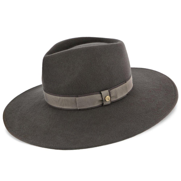 Stingray – Walrus Hats Grey Wide Brim Wool Felt Fedora Hat